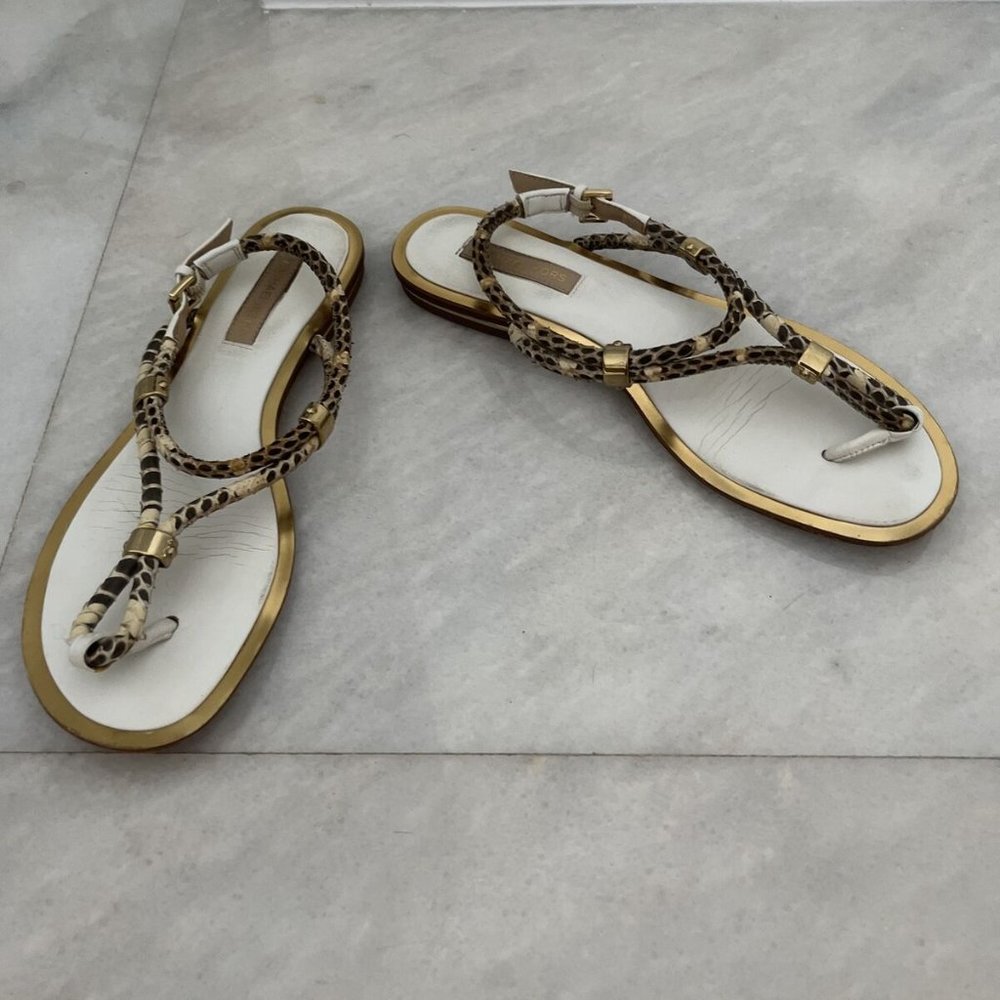 Michael Kors Python Snakeskin Thong Sandals Flats… - image 5
